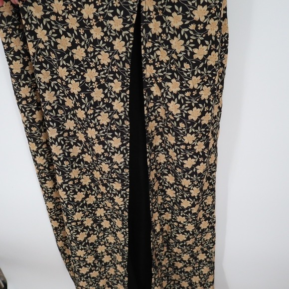 Lulus The Way to Love Ruffled Maxi Dress Womens Medium Black Floral Print Lined - Picture 5 of 9